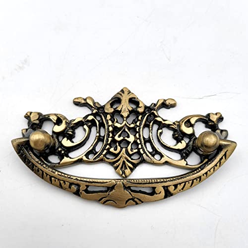 Carving Drop Pull Drawer Handle Drop Handle , Unique Cabinet Pulls, Beautiful Drawer Knobs, Decorative Knobs, Dresser Knobs, Drawer Pulls, Knobs and Pulls - Antique Finish - 1pcs