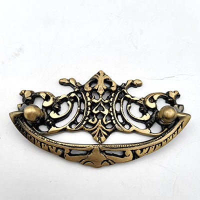 Carving Drop Pull Drawer Handle Drop Handle , Unique Cabinet Pulls, Beautiful Drawer Knobs, Decorative Knobs, Dresser Knobs, Drawer Pulls, Knobs and Pulls - Antique Finish - 1pcs