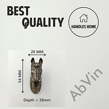 Horse Antique knobs for cabinets - Antique Finish - 1 pcs