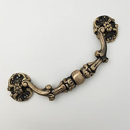 Vintage Drop pulls - Vintage Brass Drop Pull Handle , Drawer Handle - Imperfect - 1 Pcs