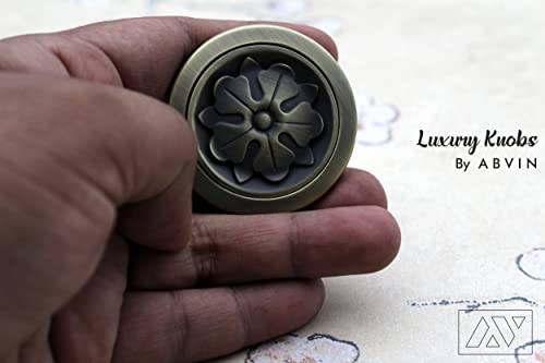 Premium Flower Round Knobs Unique Cabinet Pulls, Beautiful Drawer Knobs, Decorative Knobs, Dresser Knobs, Drawer Pulls, Knobs and Pulls - 1 pcs