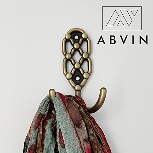 ABVIN - Jali Hook Metal Bathroom Cloth Hooks Hanger Door Wall Robe Hooks Rail for Hanging Keys, Clothes ,Towel - 1 pcs