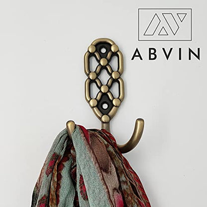 ABVIN - Jali Hook Metal Bathroom Cloth Hooks Hanger Door Wall Robe Hooks Rail for Hanging Keys, Clothes ,Towel - 1 pcs