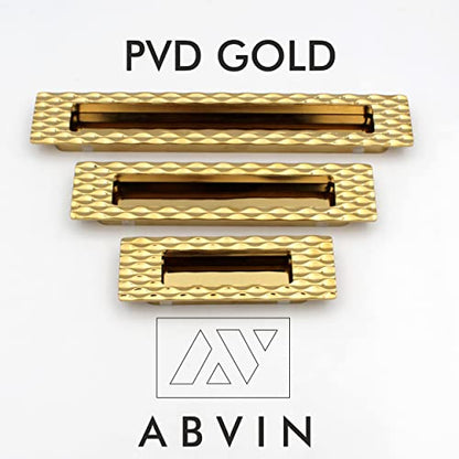 Pvd Gold Concealed Sliding Door Handle and Concealed Door Slide Handle , Door Handle and Concealed Door Pull Handle, Drawer Handles , Handles for Sliding wardrobes ( 1 Pcs )