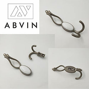 ABVIN - Premium White Stone Bathroom Cloth Hooks Hanger Door Wall Robe Hooks Rail for Hanging Keys, Clothes, Towel - 1Pcs (Silver)