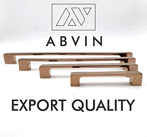 ABVIN Premium PVD Rosegold Bar Handles, Modern Gold Cabinet Hardware, Furniture Pulls for Doors, Cabinets, Cupboards & Drawers ( 1 pcs )