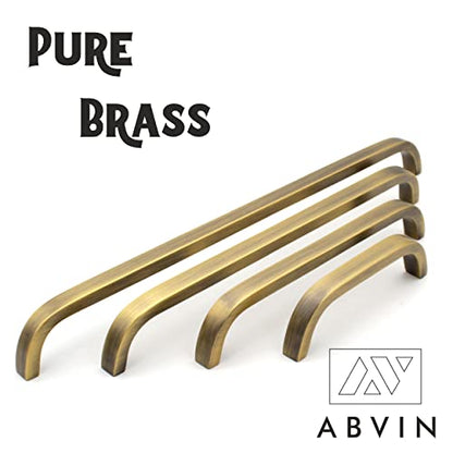 Premium Thin Solid Brass Bar Handles, Modern Gold Cabinet Hardware, Furniture Pulls for Doors, Cabinets, Cupboards & Drawers -1 Piece