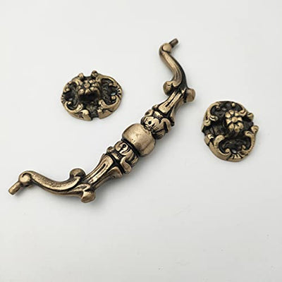 Vintage Drop pulls - Vintage Brass Drop Pull Handle , Drawer Handle - Imperfect - 1 Pcs