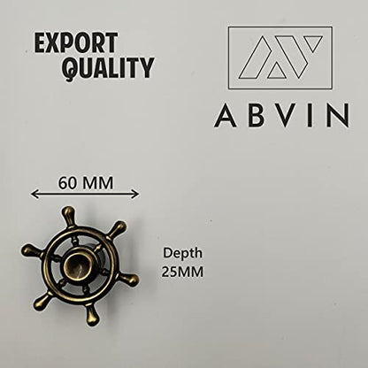 Ship Wheel Shape Knobs for Drawers - Antique Finish - 1 PCS