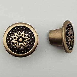 ABVIN Solid Brass Antique KNOBS - Unique Cabinet Pulls, Beautiful Drawer Knobs, Decorative Knobs, Dresser Knobs, Drawer Pulls, Knobs and Pulls - 1 Pcs