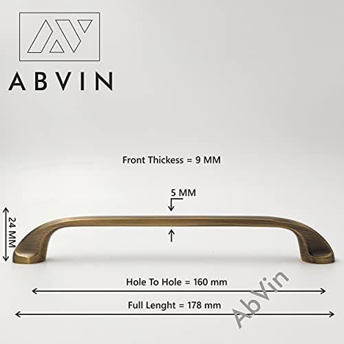 Premium Solid Brass Bar Handles, Modern Gold Cabinet Hardware, Furniture Pulls for Doors, Cabinets, Cupboards & Drawers ( 1 pcs )