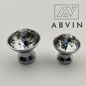 Crystal Knobs for Wardrobe Kitchen cabinets - Chrome Finish - 1 Pcs