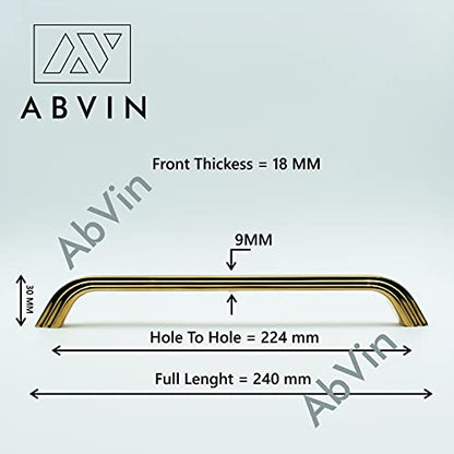 Premium Solid PVD Gold Antique Bar Handles, Modern Gold Cabinet Hardware, Furniture Pulls for Doors, Cabinets, Cupboards & Drawers - 1 piece