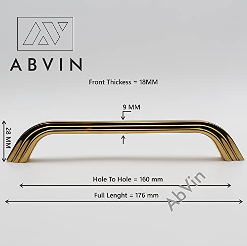 Premium Solid PVD Gold Antique Bar Handles, Modern Gold Cabinet Hardware, Furniture Pulls for Doors, Cabinets, Cupboards & Drawers - 1 piece