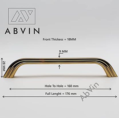 Premium Solid PVD Gold Antique Bar Handles, Modern Gold Cabinet Hardware, Furniture Pulls for Doors, Cabinets, Cupboards & Drawers - 1 piece