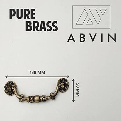 Vintage Drop pulls - Vintage Brass Drop Pull Handle , Drawer Handle - Imperfect - 1 Pcs