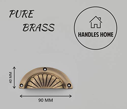 Cup Pulls Handles Dresser Drawer Pulls Handles Knobs Cabinet Knobs Pulls Handle Bin Shell Pulls Classic Knob Furniture Hardware 89mm (1 pcs)