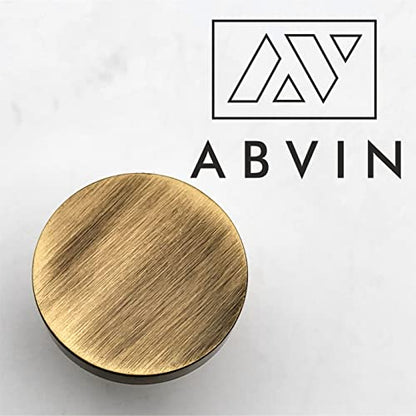 ABVIN Solid Brass Antique Round Knobs Cabinet Beautiful Decorative Dresser Knobs Drawer Pulls - ABVIN002 - Antique Finish - 1 Pcs