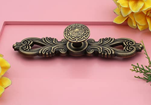ABVIN Plate Knob Pulls Vintage Unique Cabinet Beautiful Drawer Decorative Dresser Knobs Pulls - Antique Finish - 1 Pcs