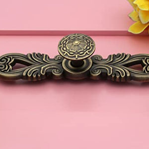 ABVIN Plate Knob Pulls Vintage Unique Cabinet Beautiful Drawer Decorative Dresser Knobs Pulls - Antique Finish - 1 Pcs