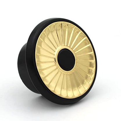 Black Gold Round Knobs Unique Cabinet Pulls, Beautiful Drawer Knobs, Decorative Knobs, Dresser Knobs, Drawer Pulls, Knobs and Pulls - ABVIN0011 - 1 pcs