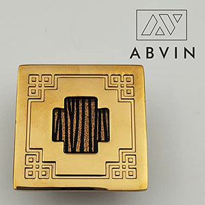 ABVIN PVD Gold Square KNOBS - Cabinet Drawers Wardrobe Kitchen Door Pull Handle Knobs - 1pcs