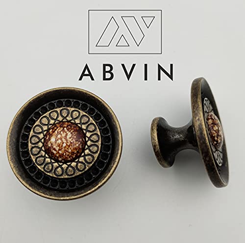 ABVIN Imported Marble Classic Knobs - Unique Cabinet Pulls, Beautiful Drawer Knobs, Decorative Knobs, Dresser Knobs, Drawer Pulls, Knobs and Pulls - 1 Pcs