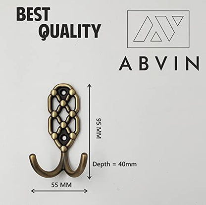 ABVIN - Jali Hook Metal Bathroom Cloth Hooks Hanger Door Wall Robe Hooks Rail for Hanging Keys, Clothes ,Towel - 1 pcs