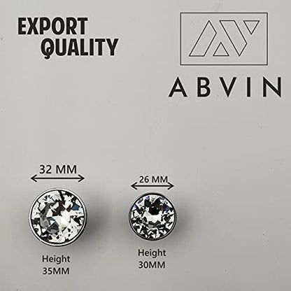 Crystal Knobs for Wardrobe Kitchen cabinets - Chrome Finish - 1 Pcs