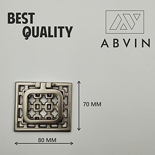 ABVIN Modern Drop Pull with Jali Design , Drawer Handles - ss Finish - 1 pcs