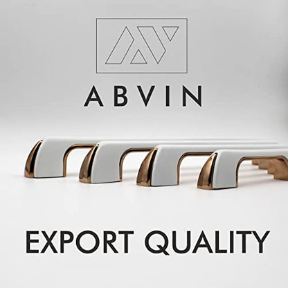 ABVIN Premium White Gold Bar Handles, Modern Gold Cabinet Hardware, Furniture Pulls for Doors, Cabinets, Cupboards & Drawers ( 1 pcs )