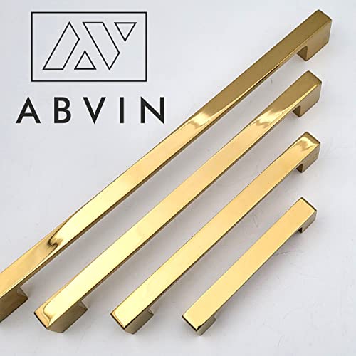 ABVIN Premium PVD Gold Bar Handles, Modern Gold Cabinet Hardware, Furniture Pulls for Doors, Cabinets, Cupboards & Drawers ( 1 pcs )