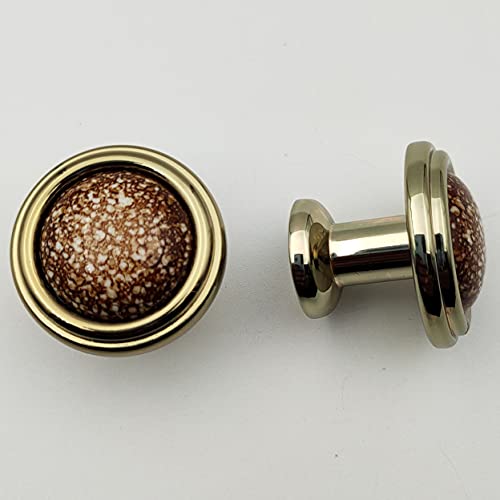 ABVIN Marble Golden Knobs - Unique Cabinet Pulls, Beautiful Drawer Knobs, Decorative Knobs, Dresser Knobs, Drawer Pulls, Knobs and Pulls - 1 Pcs