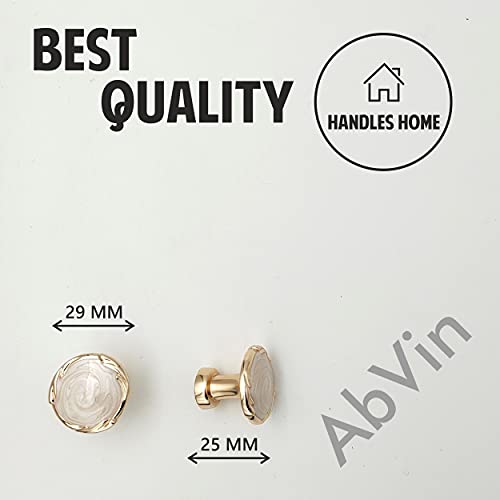 Ceramic Gold Knobs for Kitchen Drawers Cabinet knob - 30 mm - 1 Pcs