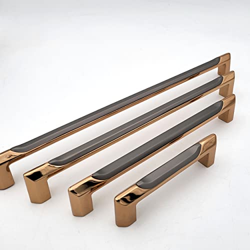 Dual Grey Gold Cabinet Handles for Cabinet Hardware, Furniture Pulls for Doors, Cabinets, Cupboards & Drawers - 1 pcs