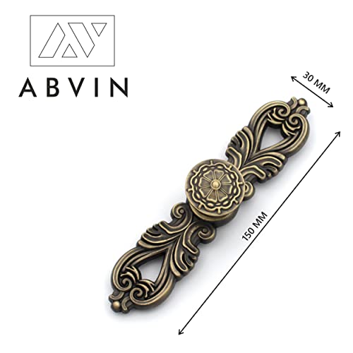 ABVIN Plate Knob Pulls Vintage Unique Cabinet Beautiful Drawer Decorative Dresser Knobs Pulls - Antique Finish - 1 Pcs