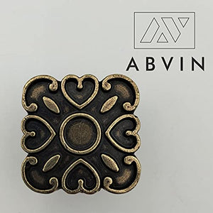 Imported Antique Four Heart Knobs for Kitchen Drawer Cabinet Wardrobe knob - 1 pcs