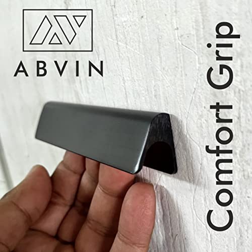 Premium Matt Black Bar Handles, Modern Cabinet Hardware, Furniture Pulls for Doors, Cabinets, Cupboards & Drawers Profile Type - Matt Black ( 1 pcs )