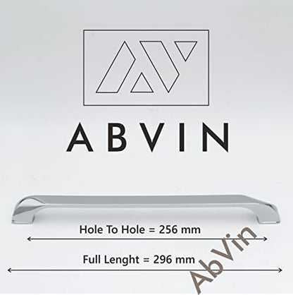 ABVIN Premium Curve Chrome Bar Handles, Modern Gold Cabinet Hardware, Furniture Pulls for Doors, Cabinets, Cupboards & Drawers ( 1 pcs )