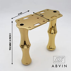 4PC Unique Gold Metal Furniture Legs, Modern Style Coffee Table Sofa Feet Kitchen Table Legs Bathroom Cabinet Cupboard Feet, DIY Furniture Hardware