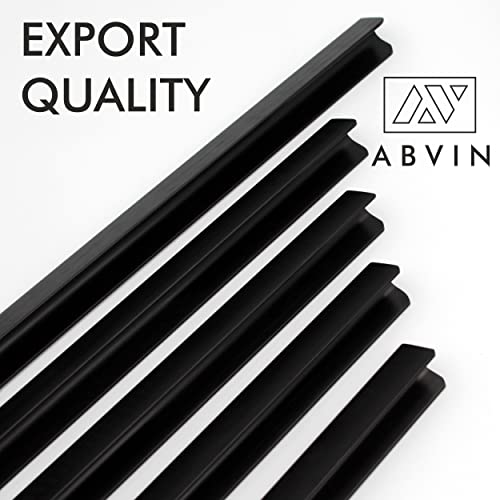 Premium Matt Black Bar Handles, Modern Cabinet Hardware, Furniture Pulls for Doors, Cabinets, Cupboards & Drawers Profile Type - Matt Black ( 1 pcs )