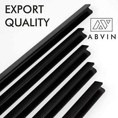 Premium Matt Black Bar Handles, Modern Cabinet Hardware, Furniture Pulls for Doors, Cabinets, Cupboards & Drawers Profile Type - Matt Black ( 1 pcs )