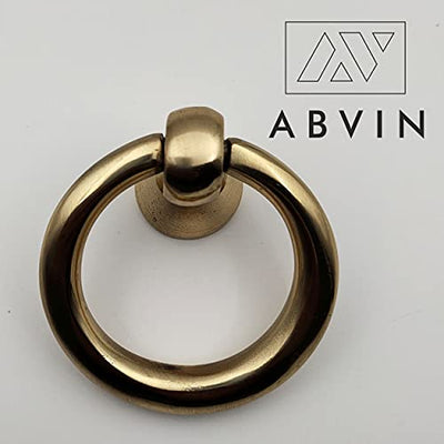 ABVIN Golden Solid Brass Drop Pull - Latkan - Unique Cabinet Pulls, Beautiful Drawer Knobs, Decorative Knobs, Dresser Knobs, Drawer Pulls, Knobs and Pulls - 1 Pcs