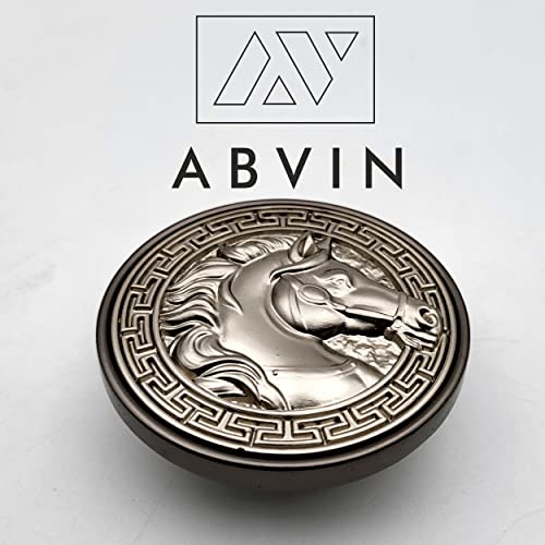 ABVIN Horse Matt Round Knobs Cabinet Beautiful Decorative Dresser Knobs Drawer Pulls Handles - ABVIN008 - Matt Grey Finish - 1 Pcs