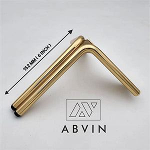 4PC Gold Metal Furniture Legs, Modern Style Coffee Table Sofa Feet Kitchen Table Legs Bathroom Cabinet Cupboard Feet, DIY Furniture Hardware