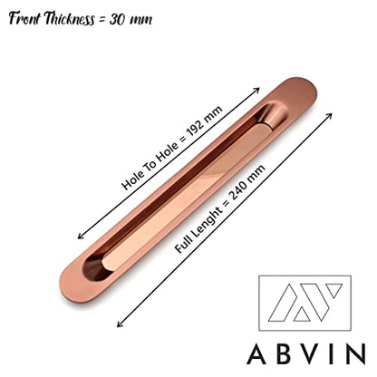 Slim Rosegold Concealed Sliding Door Handle and Concealed Door Pull Handle, for All Type Wardrobe & Cupboard Door, Also Fits All Type Drawer. ( 1 Pcs )