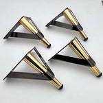 4PC Black Gold Metal Furniture Legs, Modern Style Coffee Table Sofa Feet Kitchen Table Legs Bathroom Cabinet Cupboard Feet, DIY Furniture Hardware