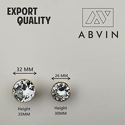 Crystal Gold Knobs for Wardrobe , Kitchen - 1 pcs