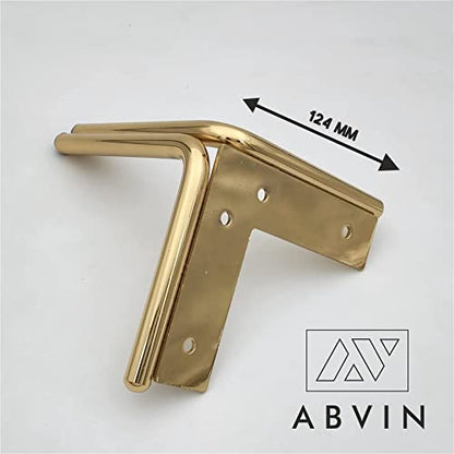4PC Gold Metal Furniture Legs, Modern Style Coffee Table Sofa Feet Kitchen Table Legs Bathroom Cabinet Cupboard Feet, DIY Furniture Hardware