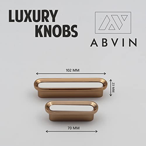 ABVIN White Golden Drawer Knobs Unique Cabinet Pulls, Beautiful Drawer Knobs, Decorative Knobs, Dresser Knobs, Drawer Pulls, Knobs and Pulls ABVIN009 - 1 Pcs